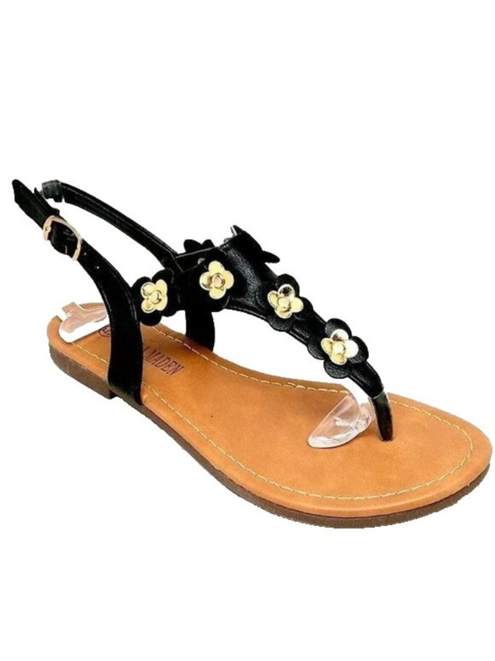 Women's 10 Funky Gold Flowers Flip-Flop‎ Thong Flat Sandals Boho Vacation Summer